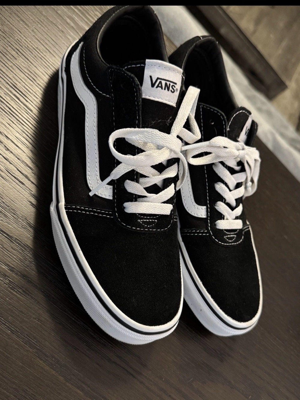 Vans Black and White Old Skool Low-Top Sneakers